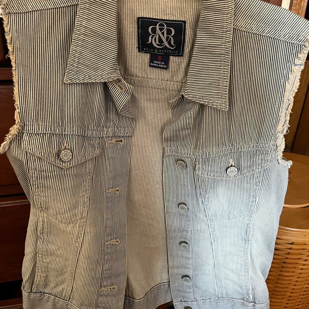 Rock and republic jean vest.